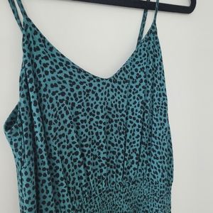 Green and Black Maxi Dress